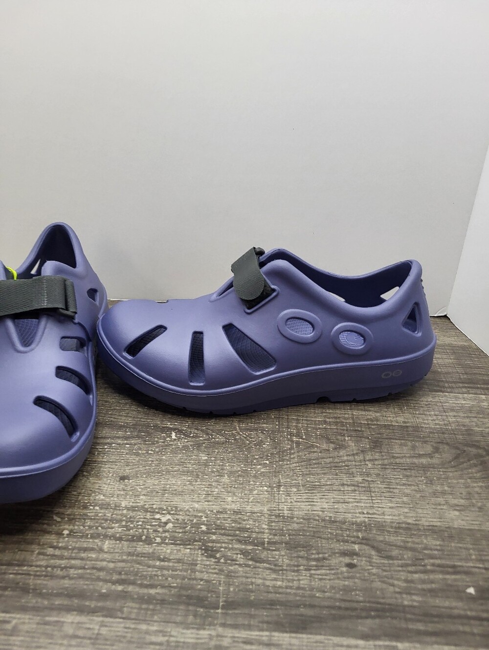 Oofos OOcandoo Recovery Shoe Water Drop Blue Mens 9 Womens 11 Adjusable New - Picture 2 of 8